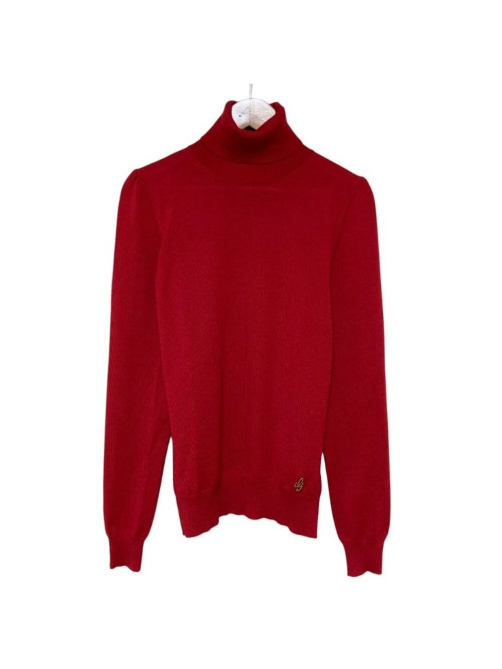 Gucci Romantic G Turtleneck High Gauge Knit Sweater Red Spring Summer Fall